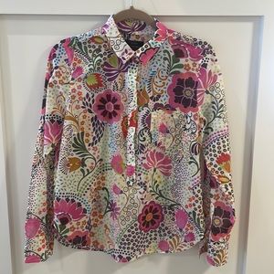 J.Crew colorful cotton floral shirt.